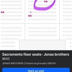 Jonas Brothers Floor Seats Sacramento 