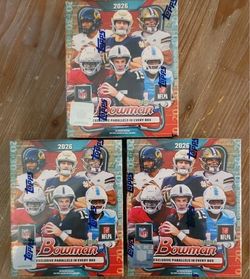 2026 BOWMAN FOOTBALL MEGA BOX (42 Cards) w/Chrome NFL New Sealed