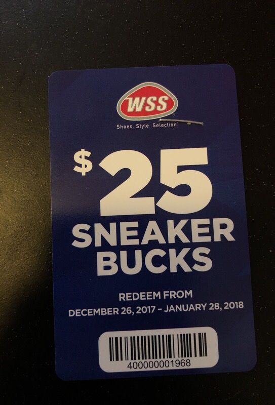 25 WSS Sneaker Bucks