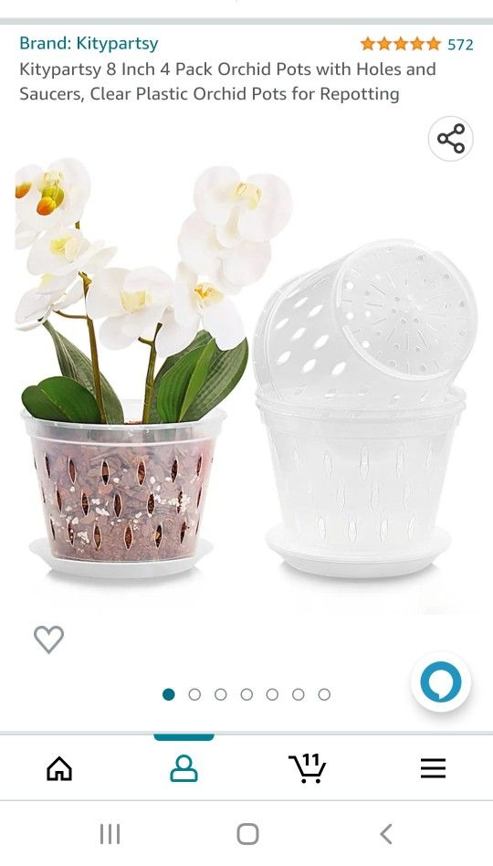 8 Inch Orchid Nursery Pots