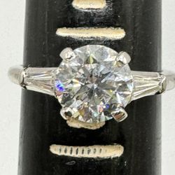 lab created Diamond 1.26 color D  platinum setting