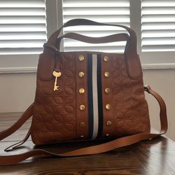 Fossil Maya Leather Satchel