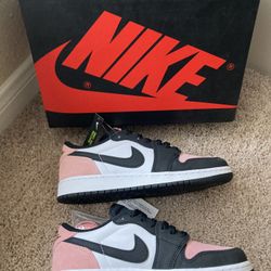 Size 7Y Jordan 1 Low Bleached Coral Brand New
