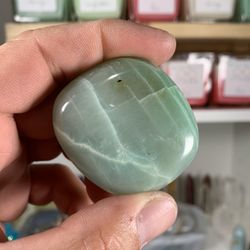 Green Moonstone Palm Stone Healing Crystal