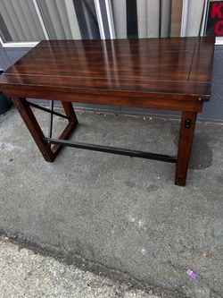 Dark Wood Counter Height Bar Table