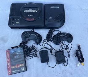Sega CD Model 2 II Console Genesis Bundle Consoles w Controller - Working