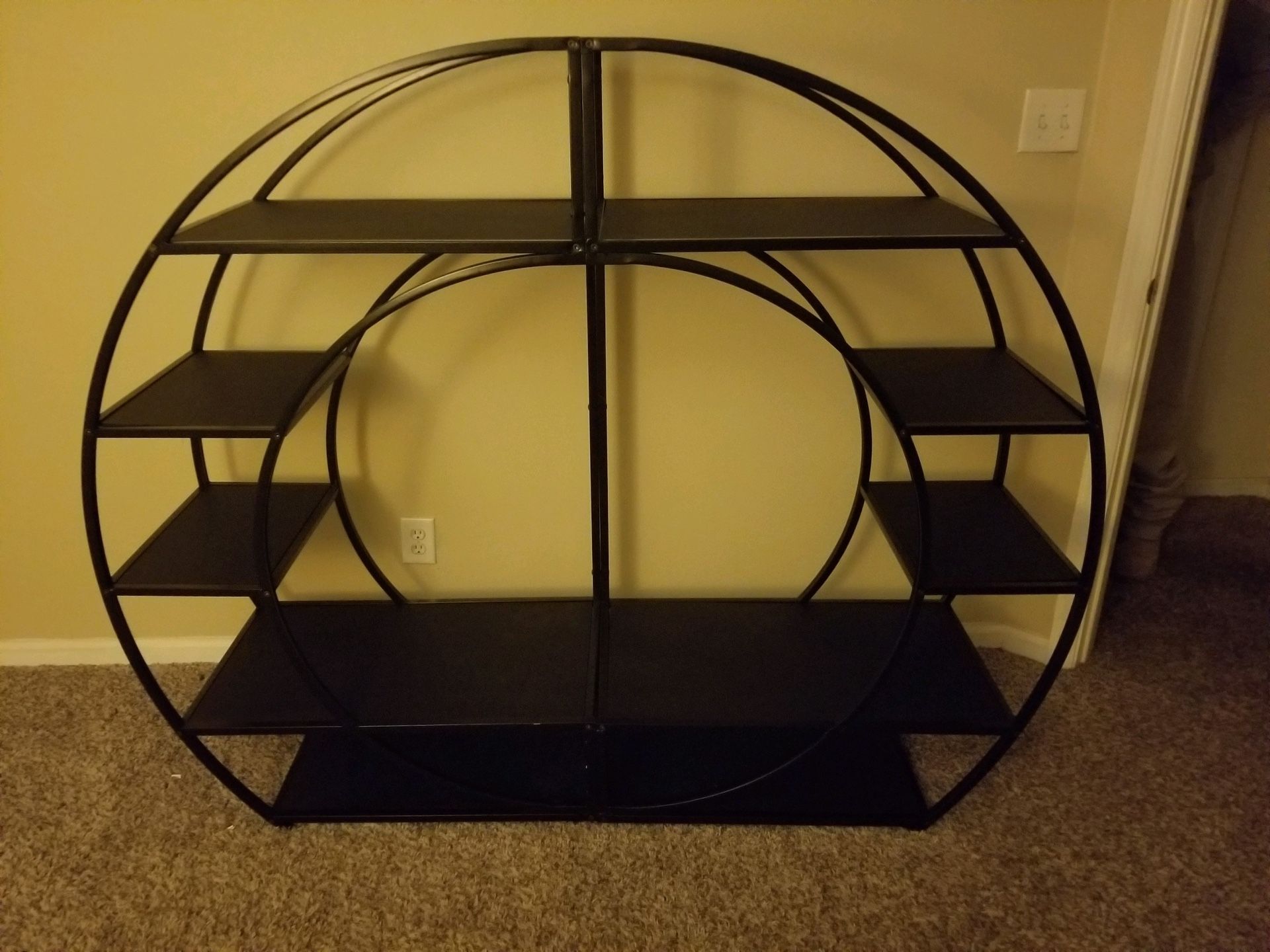 Circular entertainment center / shelving