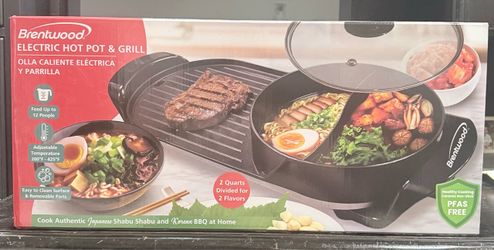 Brentwood Electric Hot Pot & Grill