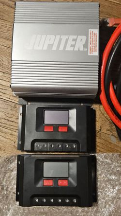 Jupiter 1500w inverter + 2 gauge cables + 2 solar charge controller