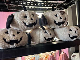 Halloween Jack-O-Lantern Sherpa Plush Pillows