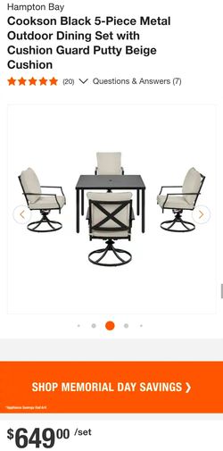 5-Piece Patio Dining Set