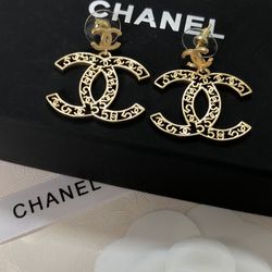 Authentic Chanel Women's Gold Stud Earrings for Sale in Tucson