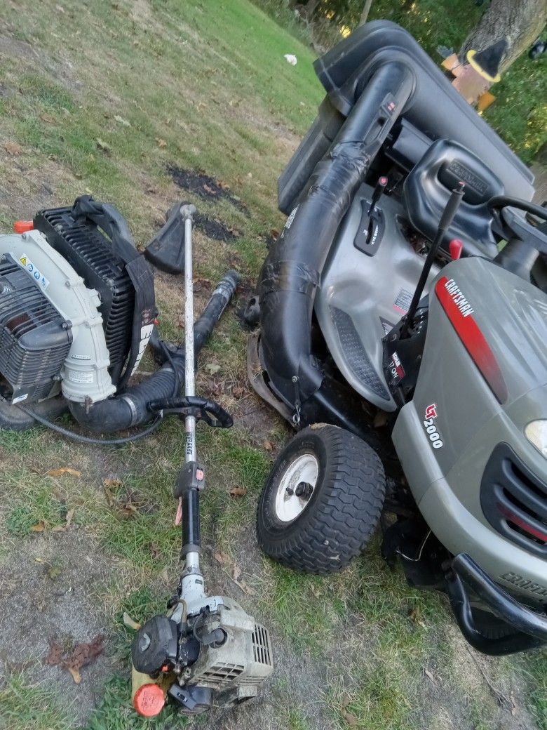 Auto Drivevmowrr 42. Tri Bagger With Blowe Trimmer Ready First 1400