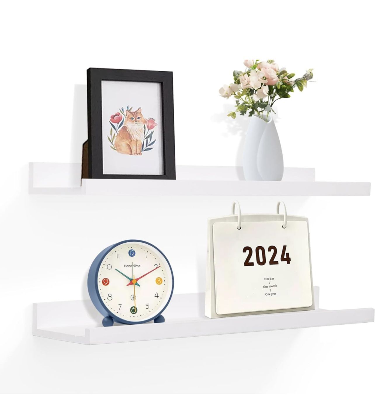 white floating shelves for wall with lip