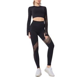 yoga set bra and legging set women hight waist fitness,gym cloth 2 piece tracksuit sportwear Black , Small , Medium, Large 