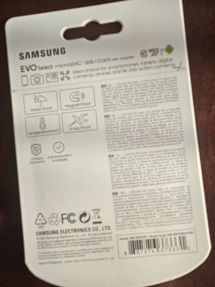 Samsung 256 GB Evo Select SD Card