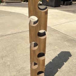 Wood Wine Champagne Rack Tower  NEW 