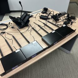 Shure Audio System - 4 Receivers, 4 Mics