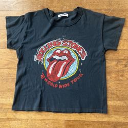 Rolling Stones T-Shirt '78 World Wide Tour - Size Large - 40" chest