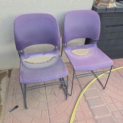 2 Purple Chairs