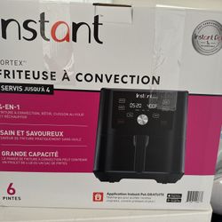 Instant Vortex air fryer 6qt Black in new condition