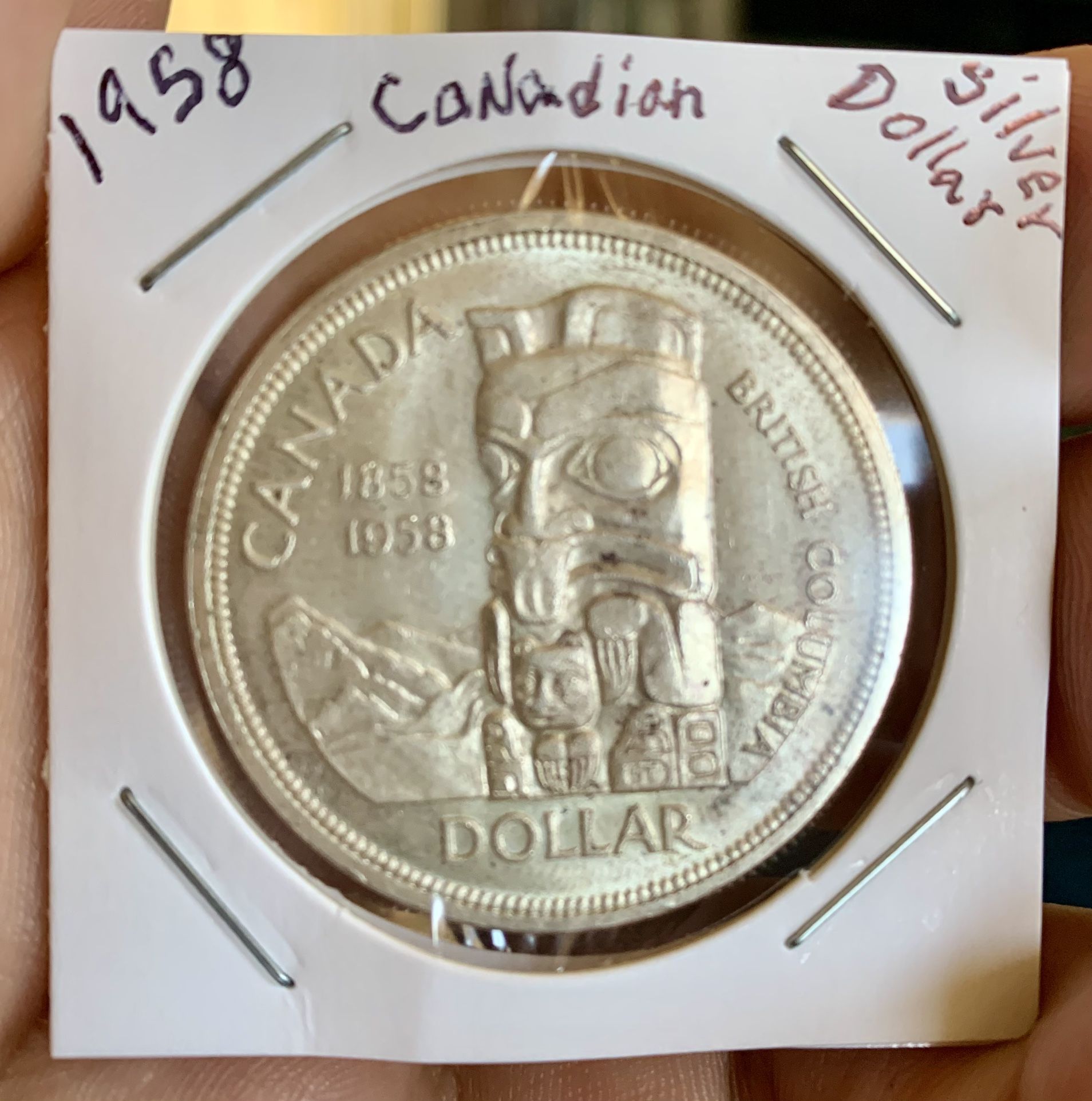 1858/ 1958 Doble Date Canada Silver Dollar 