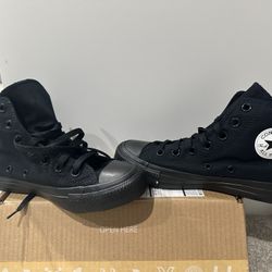 All Black Custom High Top Converse BRAND NEW