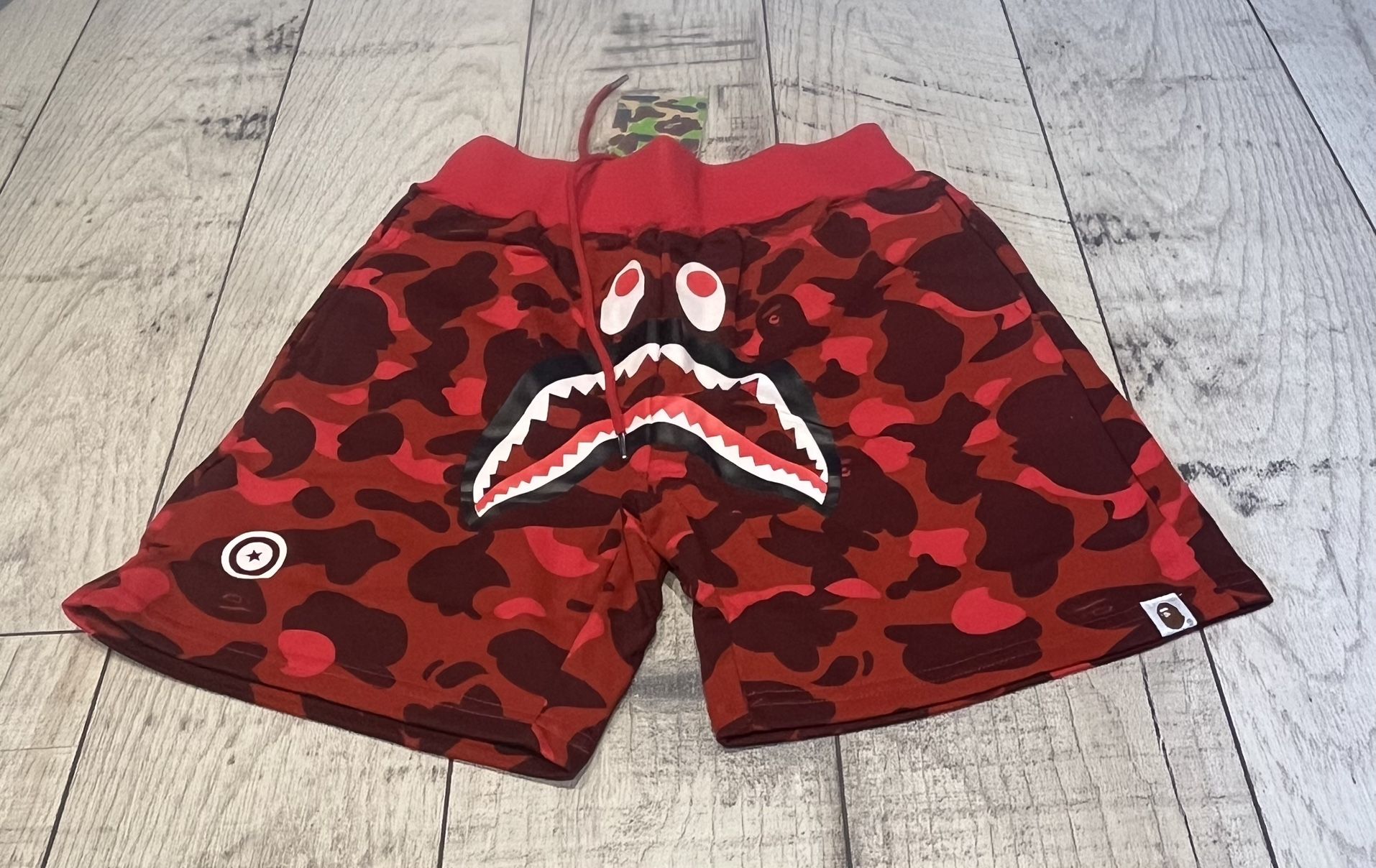 BAPE Shark Red Shorts