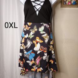 Beautiful Butterfly Fall Dress Plus Size (0XL) $5