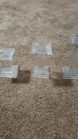 Crystal candle holder Trio in great condition