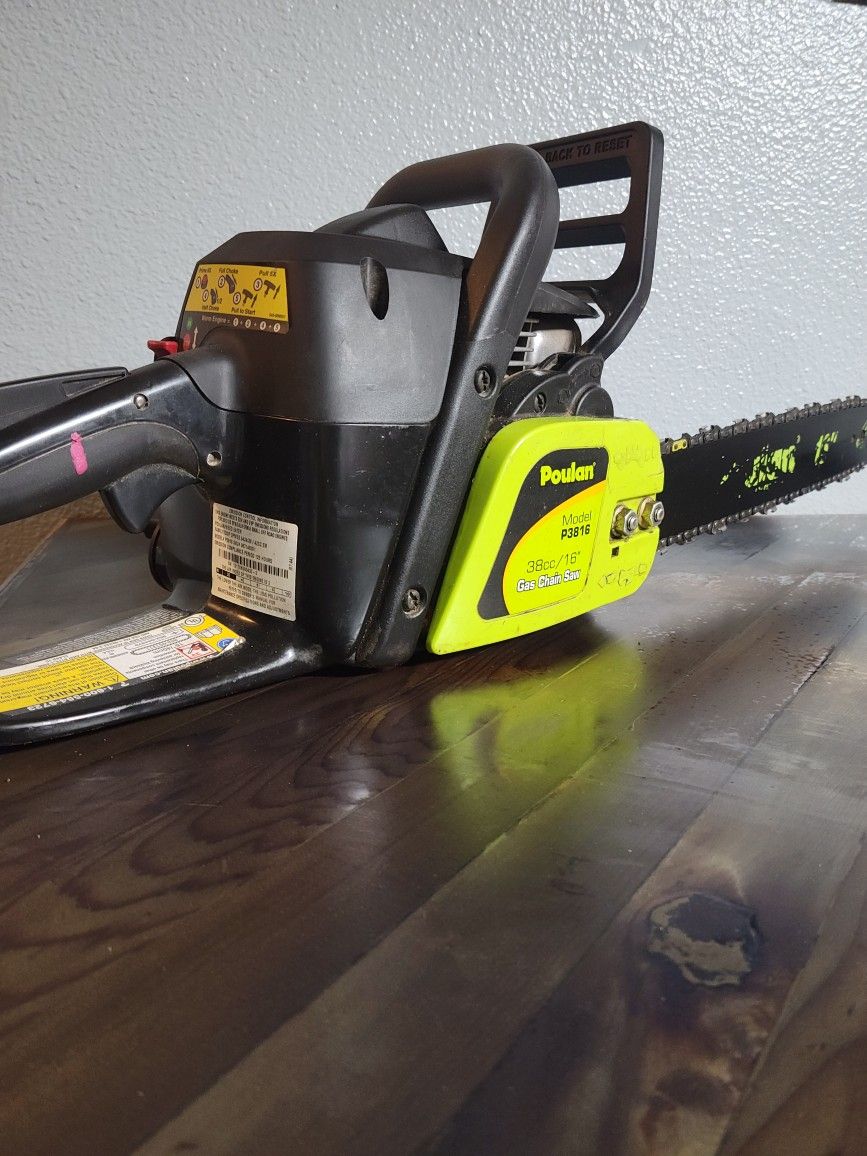 Poulan Color Green 38cc/16" Model P3816 for Sale in Portland, OR OfferUp