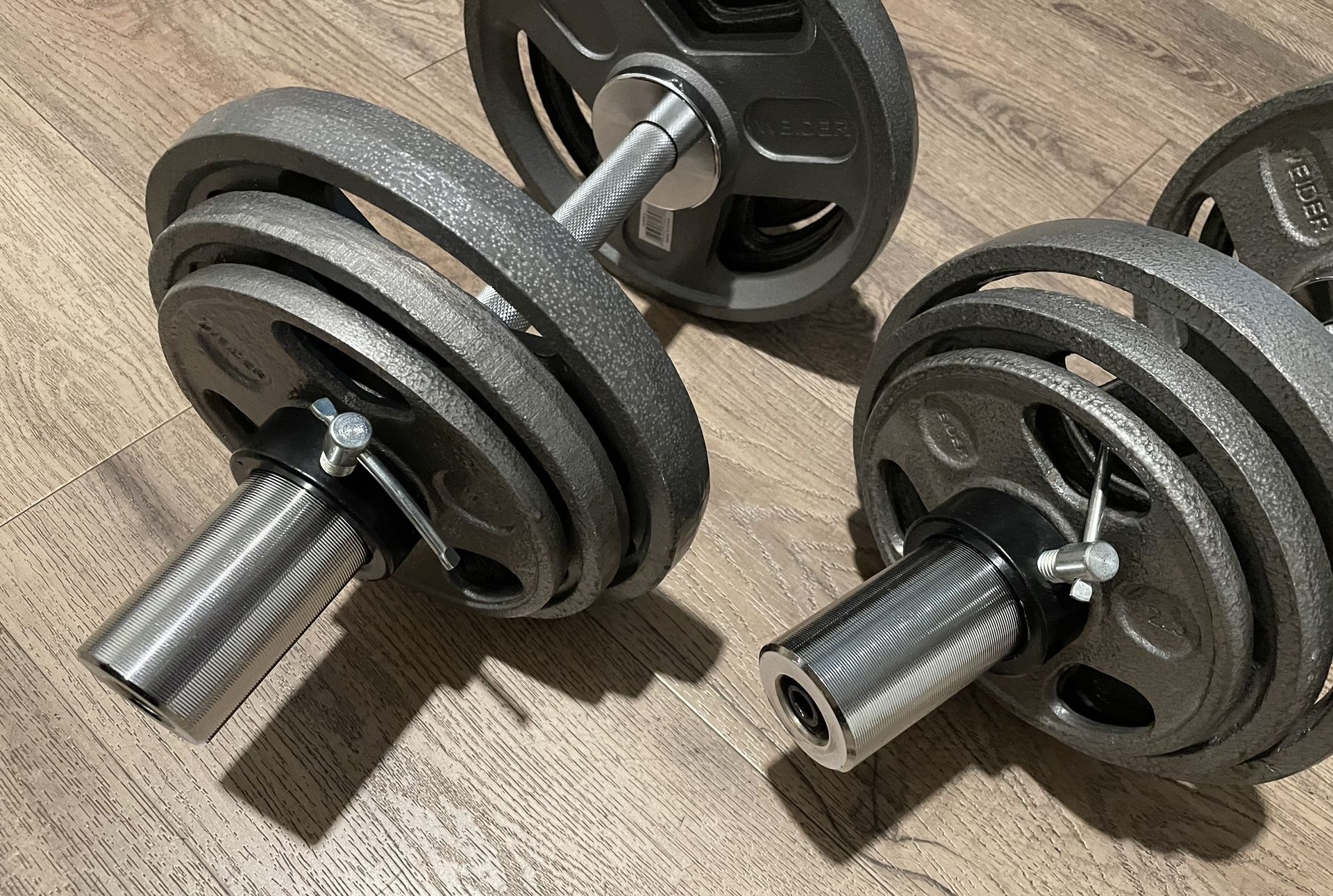 Beautiful Olympic Dumbbells [only Set I Have] 45 lbs On Each Hand (90 lbs Total)