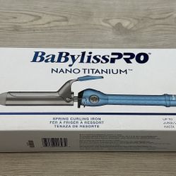 BabYlissPRO Nano Titanium Spring Curling Iron 1.25" Professional Hair Wand 32mm.  NIB