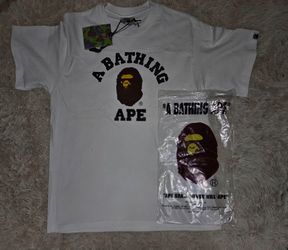 White bape t-shirt small