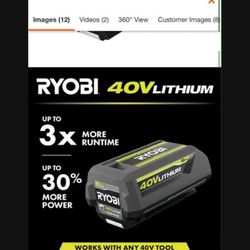 RYOBI 40V Lithium-Ion 6.0 Ah High Capacity Battery