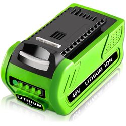 New-6000mAh Lithium ion 29472 Replacement for Greenworks 40V Battery Compatible with Greenworks 40 Volt Battery 292 202 252 20