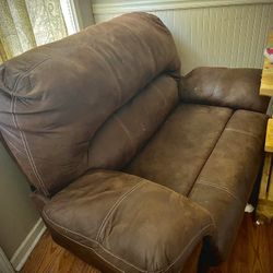 2 Person Xl Lazy Boy Recliner Leather & Small Rocker Recliner 