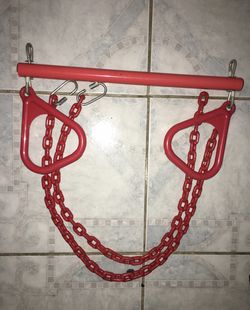 Red Trapeze Bar Playground Kids Sports Outside