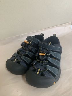 KEEN Newport H2 Kids Sandals Blue Bungee Lace Water Hiking Shoes Size 1