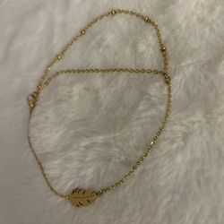 Stainless Steel Gold Leaf Bracelet/anklet