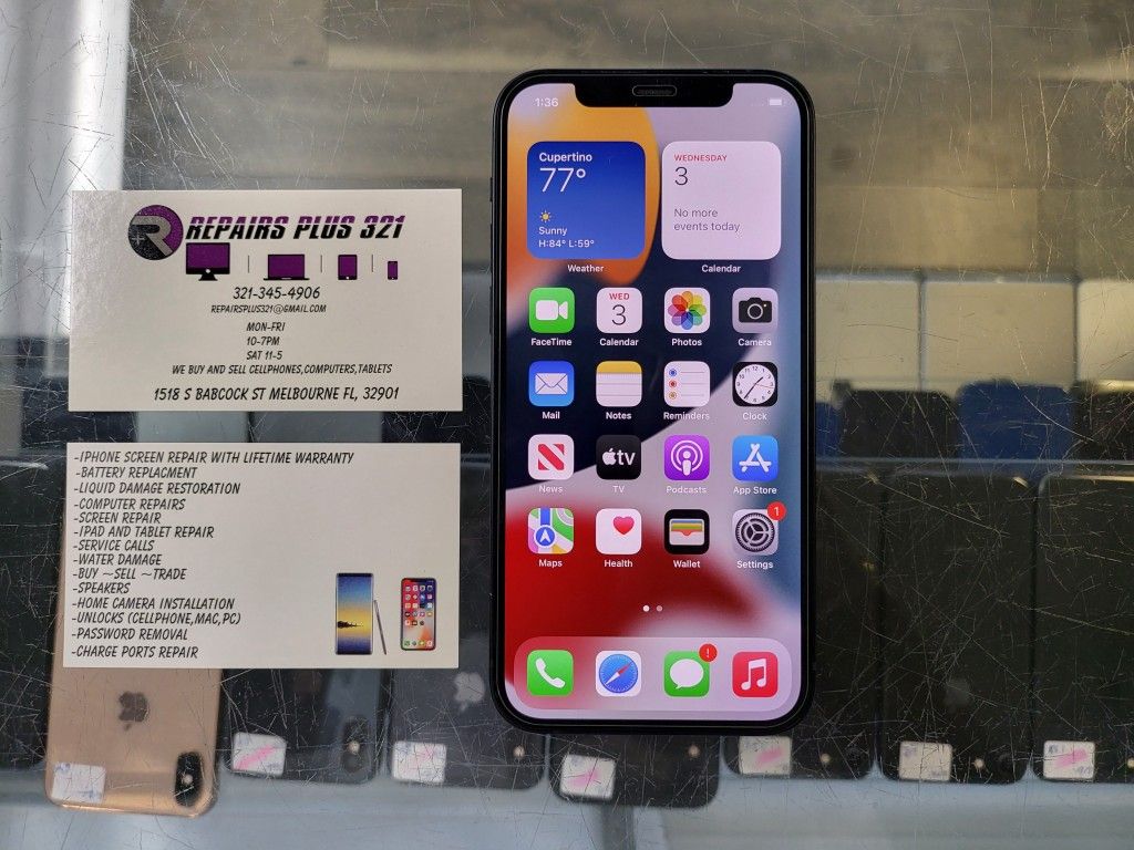 Black iPhone 12 128gb AT&T Cricket Net10 Straight Talk