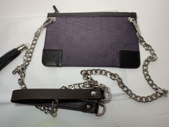 Authentic - Gucci GG Monogram Pochette Canvas in Dark Brown