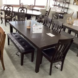 Haddigan 6pc Rectangular Dining Room Set