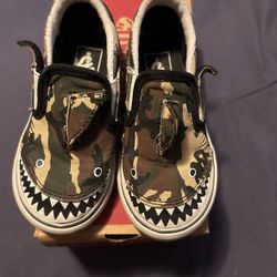 Size 8 Shark Camouflage Vans