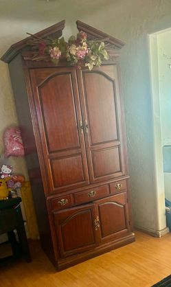 Vintage Wooden Armoire  - $250 OBO!!!! Closet Cabinet Shelf