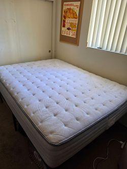 Queen Pillow Top Mattress (free delivery)