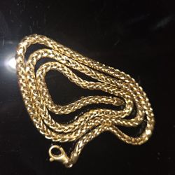 Solid 10K Gold Franco Chain 4mm, 10K Franco Square Link