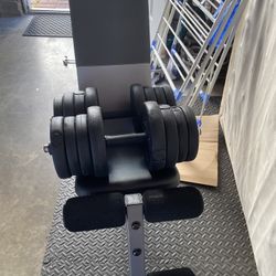 Bench and weights