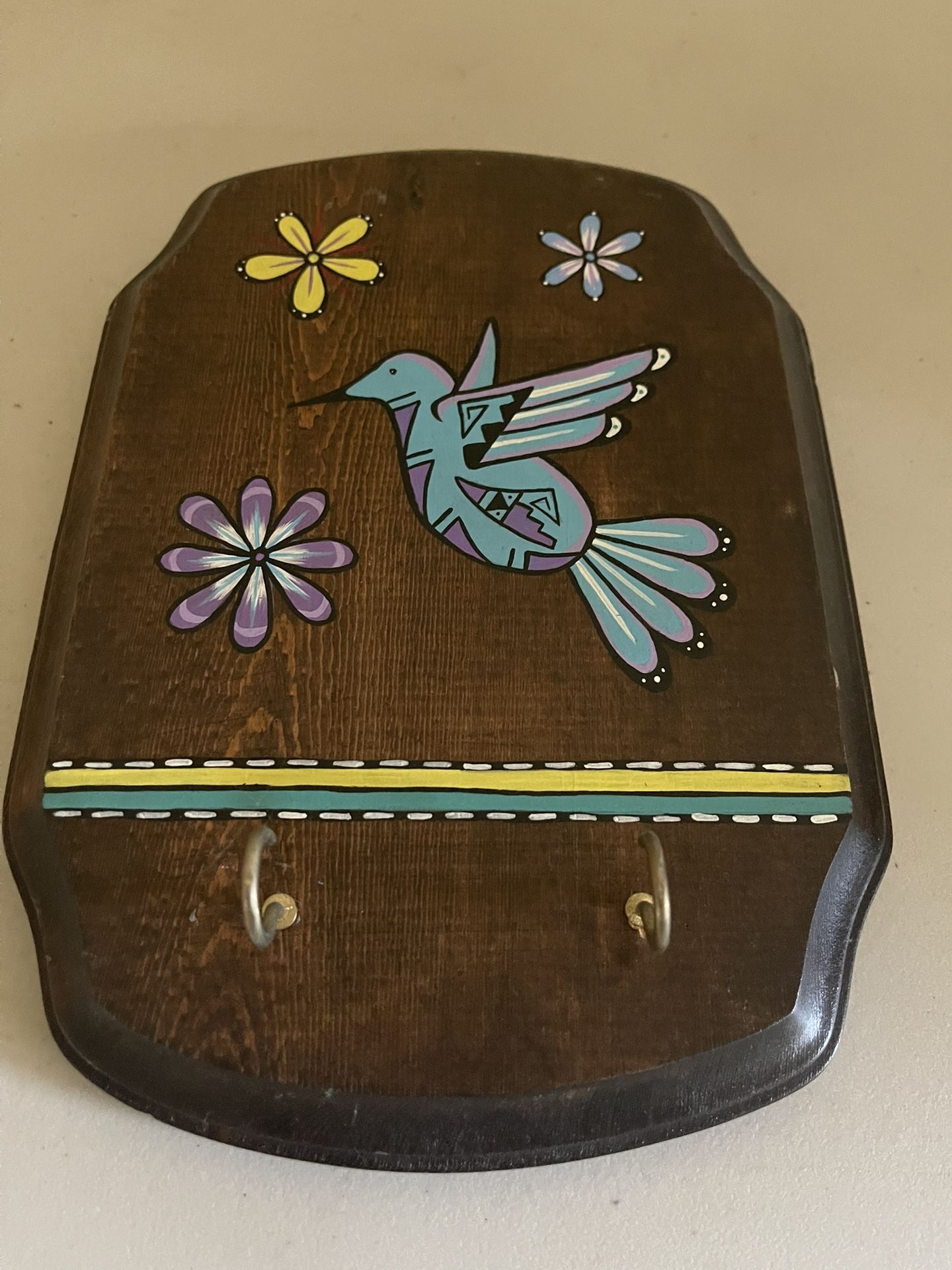 Native American Drawing On Key Chain 