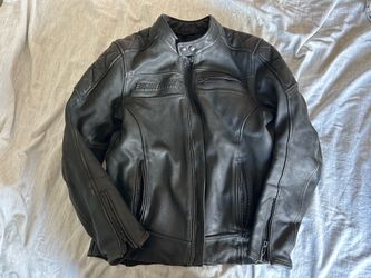 Enginehawk Leather Motorcycle Jacket with Armor Plates